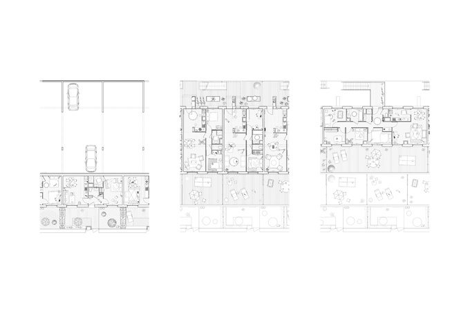 Plans habités logements semi collectifs © COSA